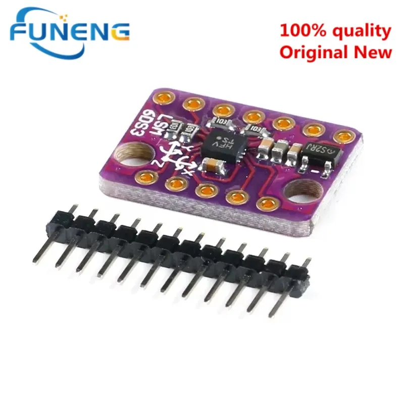 10ks BMI160 Gy-BMI160 6-osi rýchlosť gravitácie gravity akcelerometra senzorového modulu IIC I2C SPI Komunikačný protokol 3-5V