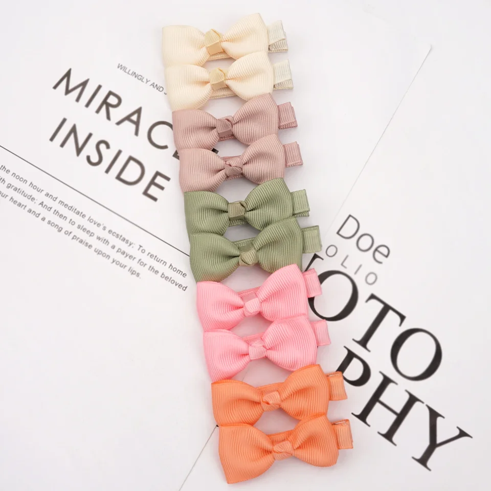 10ks Boutique Drobné detské luky Grosgrain 2 