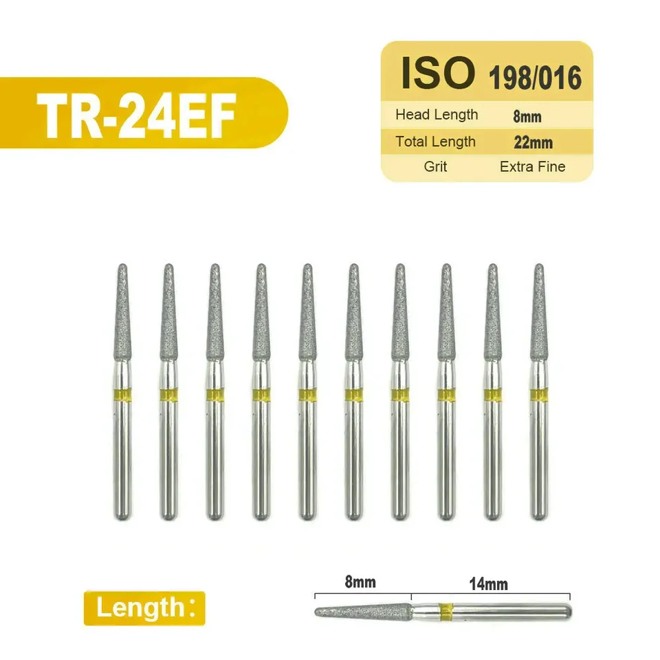 10ks/box zubný diamant burs vysokorýchlostný stomatológia Burs pre bielenie zubov FG 1,6 mm TR-24EF