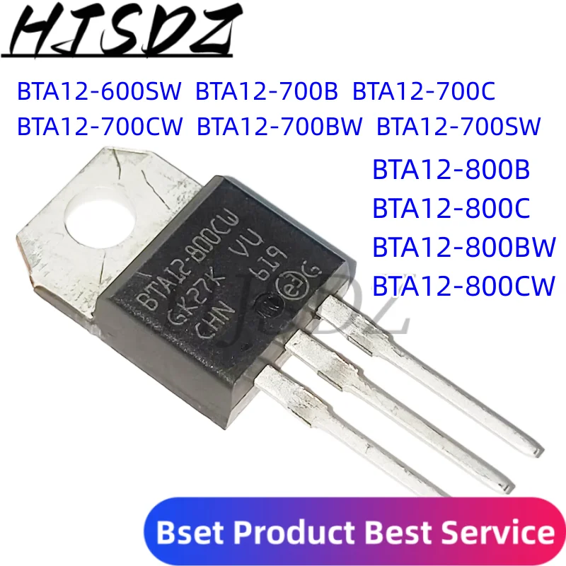 10ks BTA12-600SW BTA12-700B BTA12-700C BTA12-700CW BTA12-700BW BTA12-700SW BTA12-800B BTA12-800C BTA12-800BW BTA12-800CW TO-220