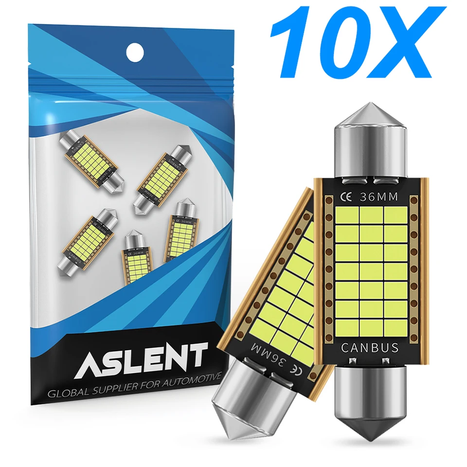 10ks C10W C5W LED CANBUS FESTOON 31MM 36 mm 39 mm 41 mm pre autá žiarovky interiérové ​​čítanie LISTA LIPSICKE LAMP LAMP Biela bezplatná chyba