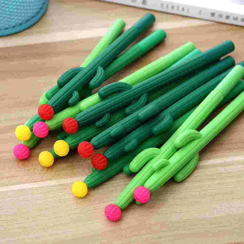 10ks Cactus Ballpoint Pero Pero Penné pero Študent Písanie Penné pero Podpisy perá Študentské kancelárske potreby Gélové pero pre školu (náhodné