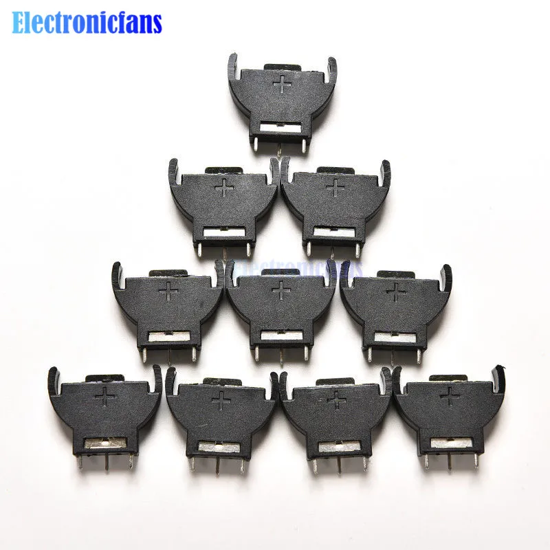 10ks CR2032 2032 3V Cell Coin Socket Pase Puzdro