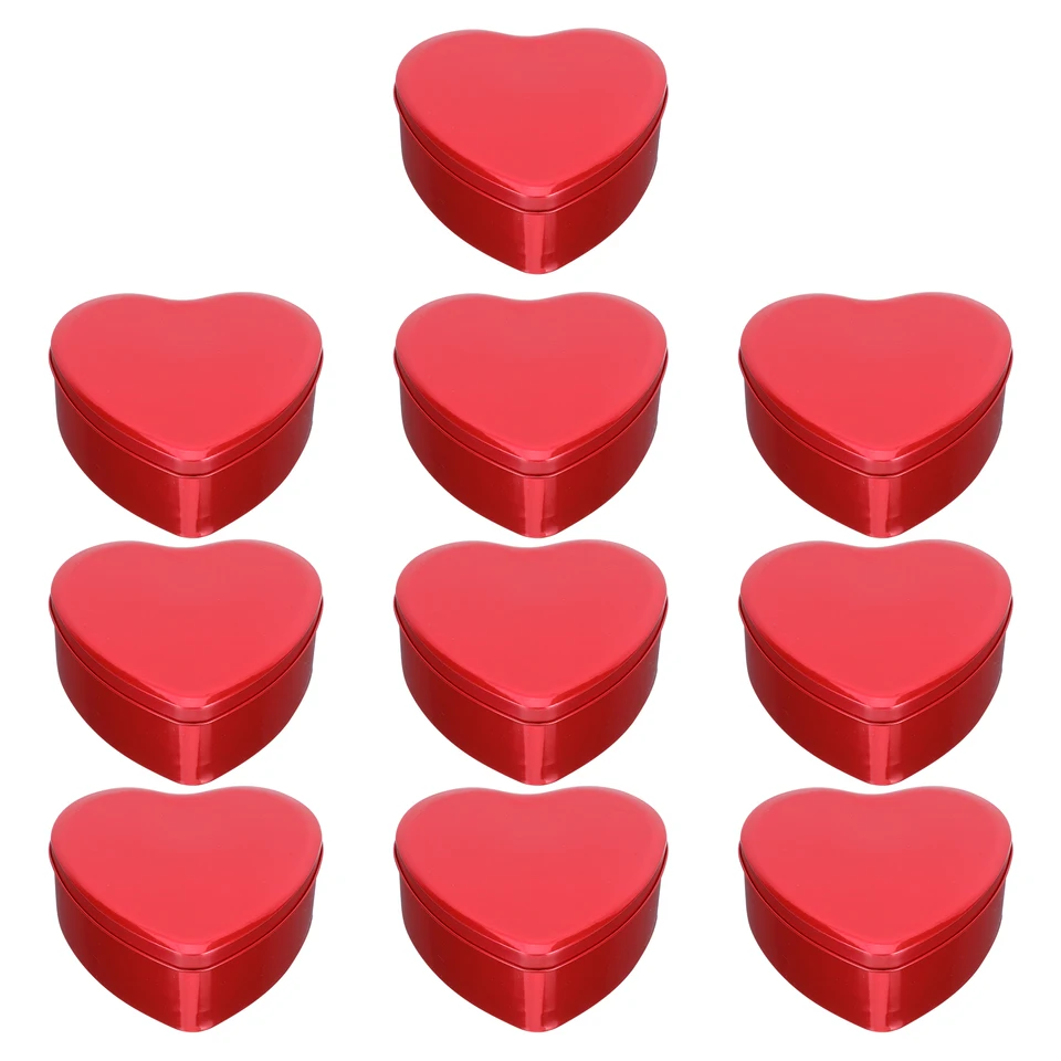 10ks cínová škatuľka svadobné cukrovinky Srdce Box Iron Candy poháre Tins Tinplate Valentine Box