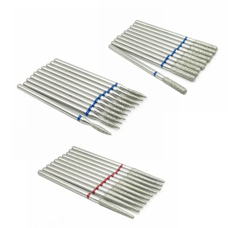 10ks Dental Diamond Brinding BUR BITT BITS Set zubné leštenie burs zubné nástroje 2,35 mm stopka
