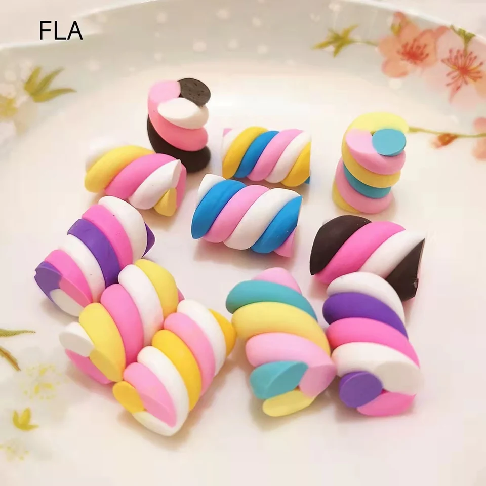 10ks DIY DIY Polymér guľôčkový výplň pridávajúci slime príslušenstvo modelovanie Clay Doll House Dekorácie bavlnené cukríky Kúzla pre sliz pre sliz