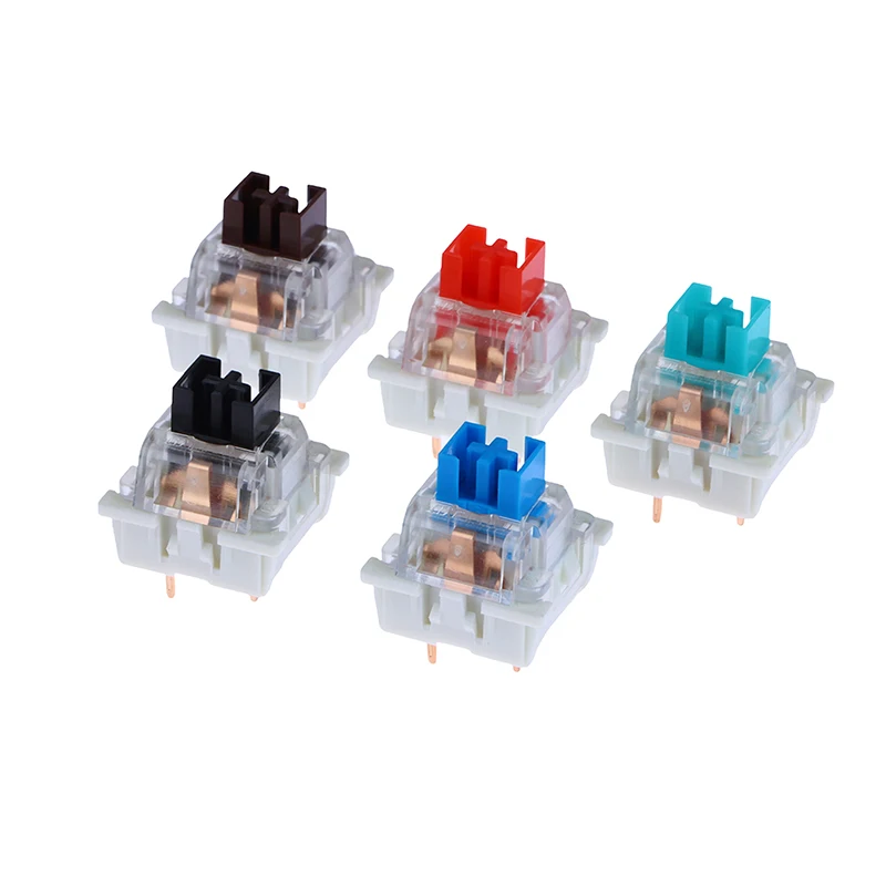 10ks Dustodopov odolný spínač Outemu pre mechanickú cenu Klávesnicu Axis Black Cyantea Green Red Linear Clicky Clicky Tmat MX Spínačy