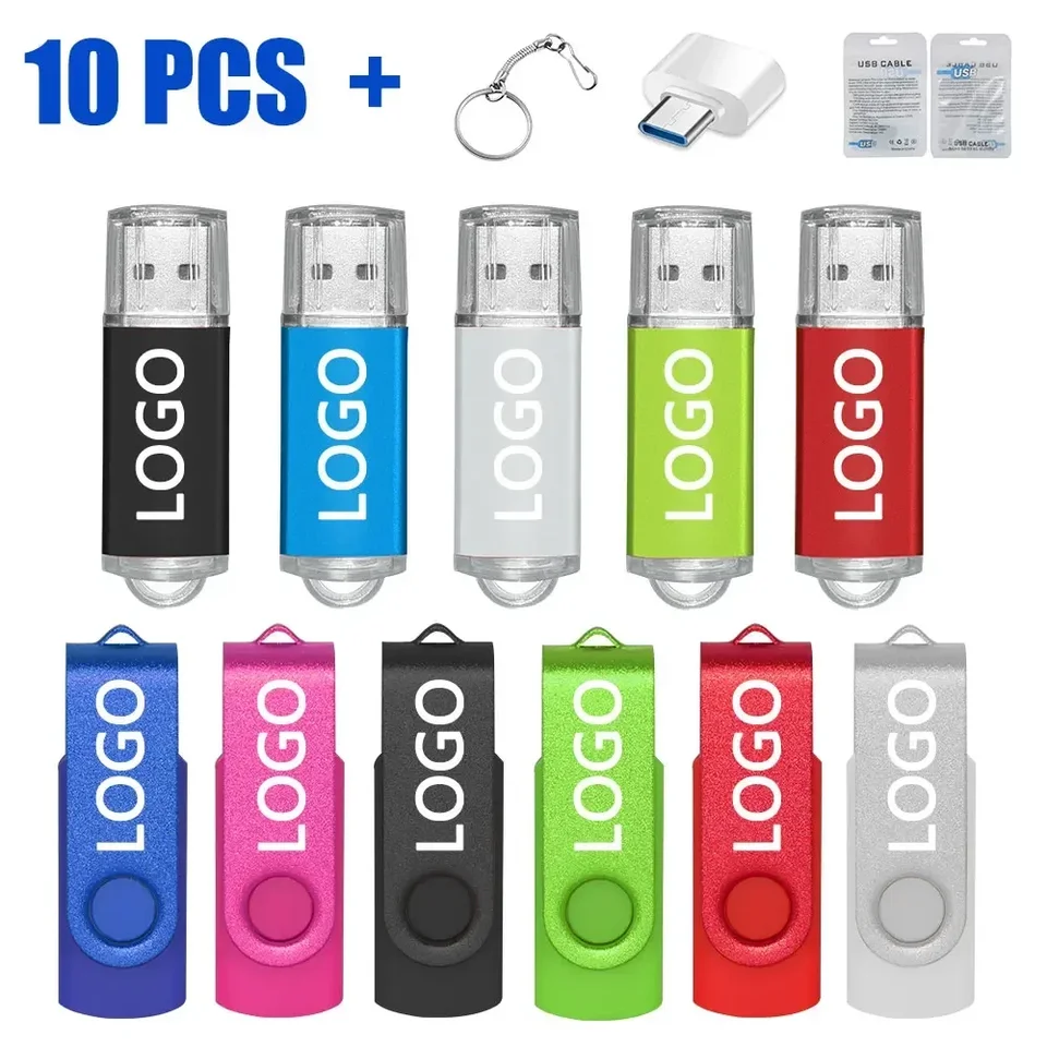 10ks/dávka USB 2,0 Flash Drive 64 GB 128 GB Pen Drive 16 GB Pendrive 32 GB Disk na kľúči USB Stick 1 GB 2 GB 4 GB 8 GB Pamäť Flash Disk