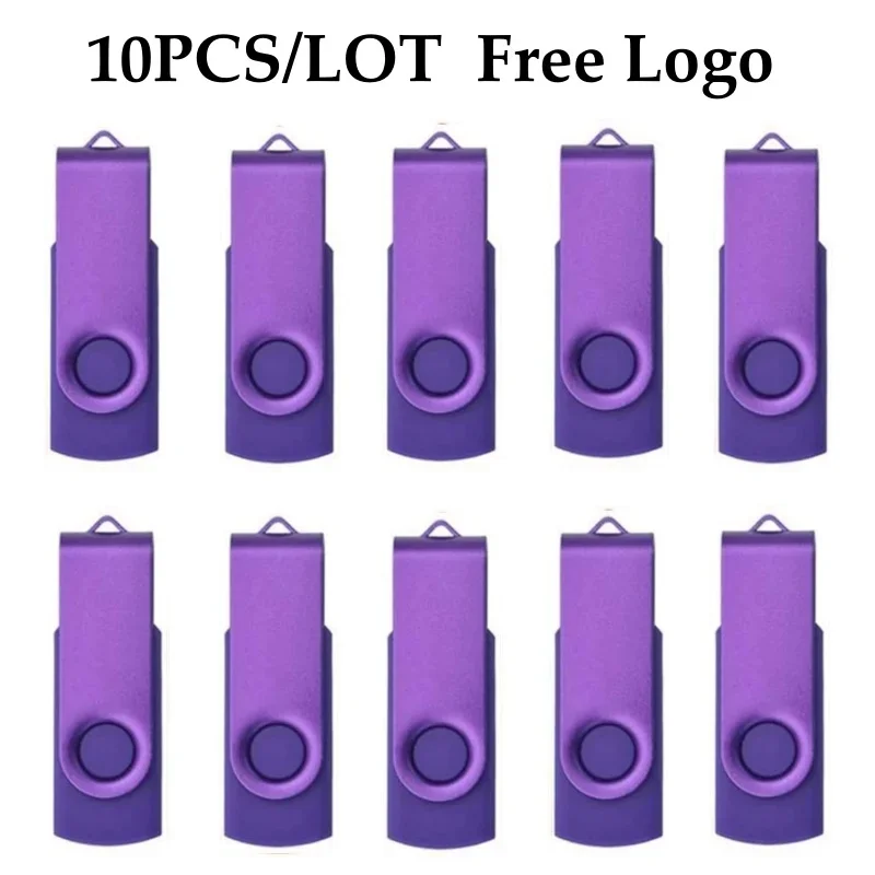 10ks/dávka USB Flash Drive 64 GB Pen Drive 128 GB 32 GB Metal 128 GB Flash Drive USB 4 GB 8 GB Pamäťová palica 16 GB ZADARMO Vlastné logo