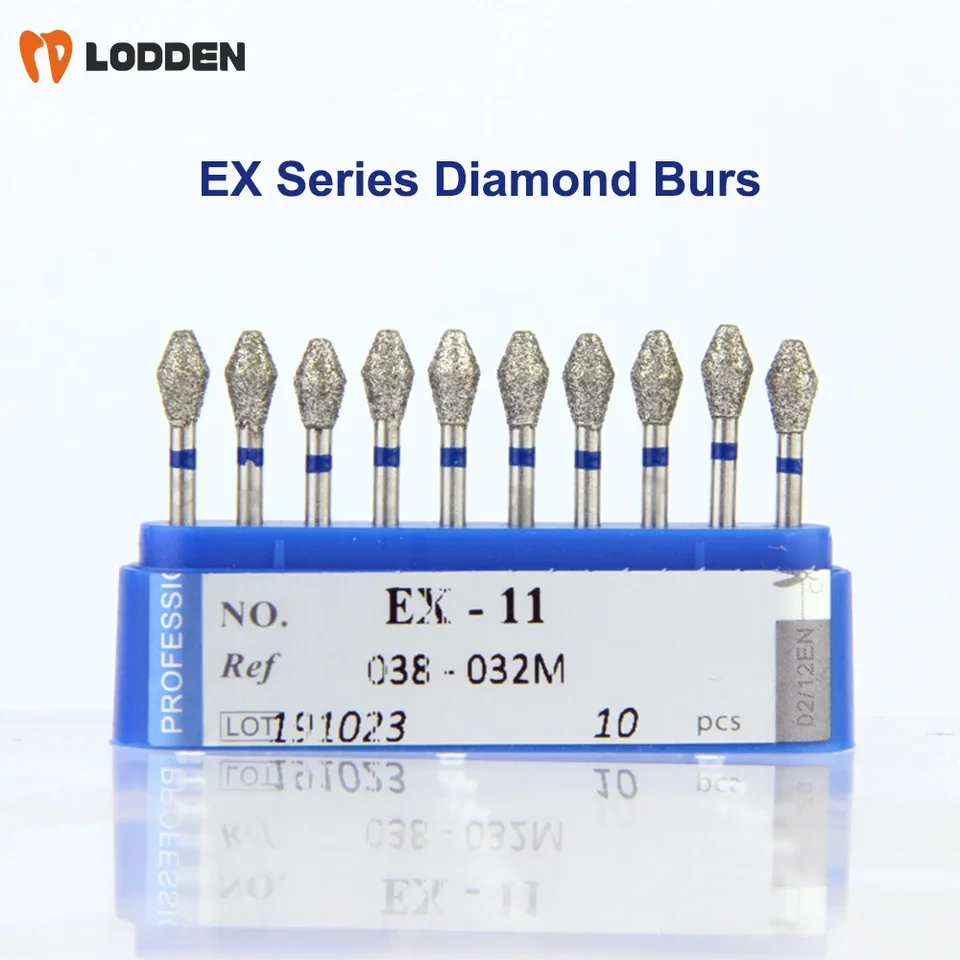 10ks ex zubné diamanty Burs Extra Special pre vysokorýchlostné násadné leštiace leštenie vŕtania súpravy Ex Series Burs Burs