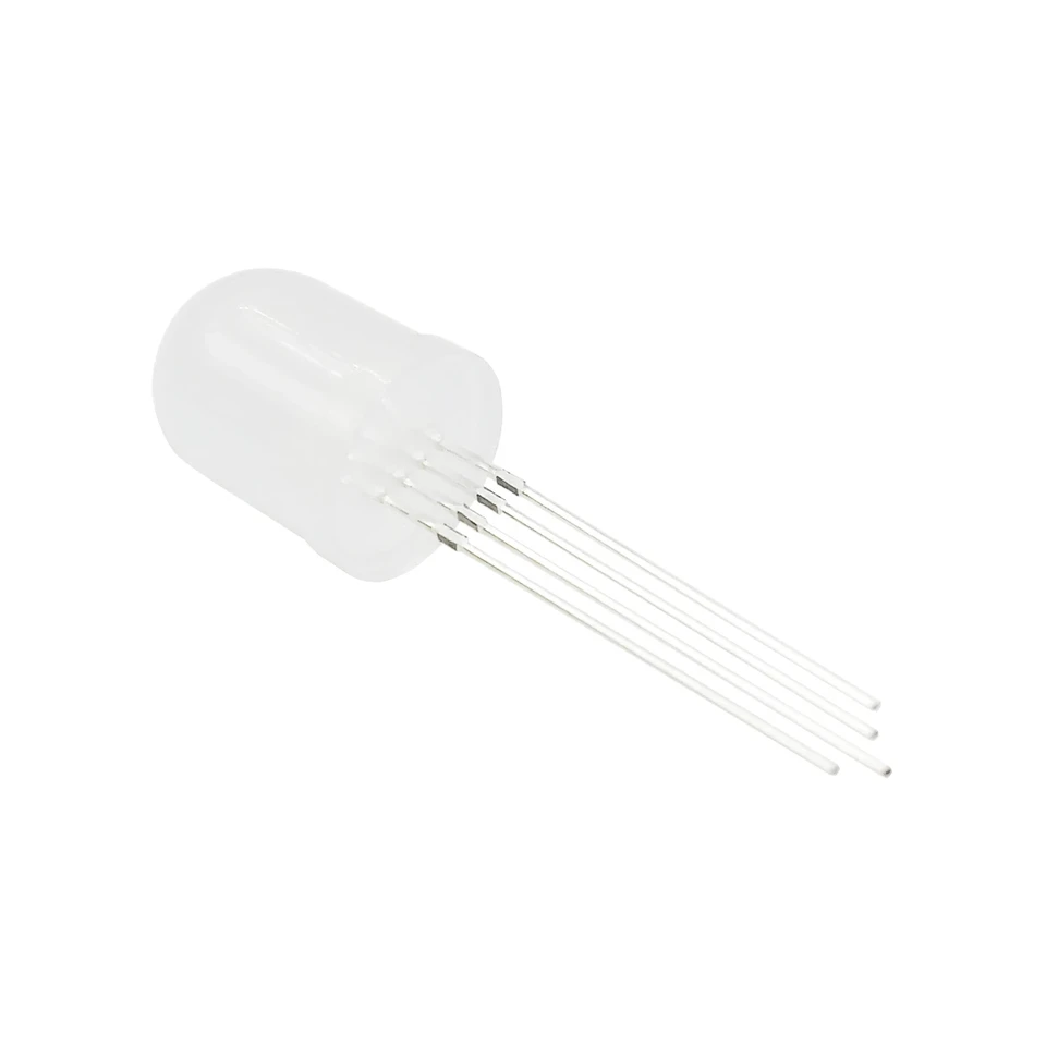 10ks F10/10 mm plná farebná hmla Common Yin/Common Yang Štyri nohy Plná farba RGB in-line LED svetlo emitujúce guľôčky Emitujúce diódy