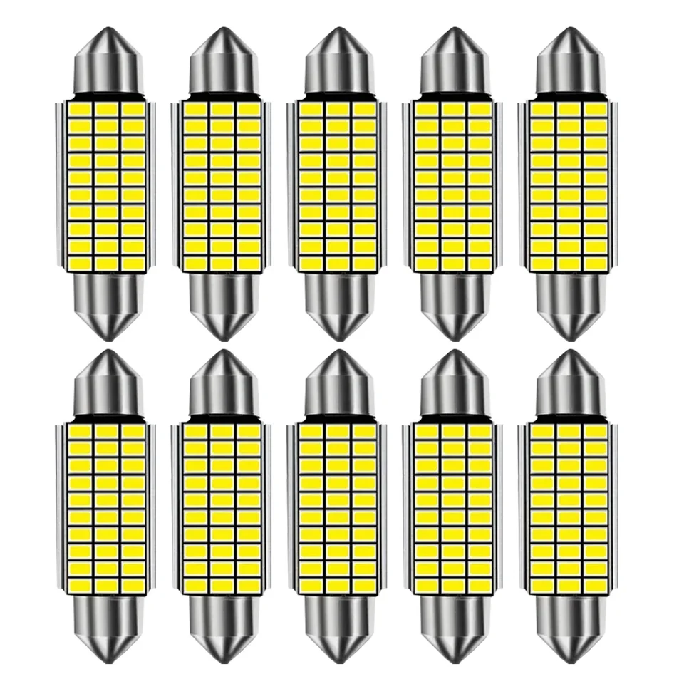 10ks festoon 31 mm 36 mm 39 mm 41 mm vysokokvalitná super svetlá LED žiarovka C5W C10W Automobilie LISTÁRNE Vnútorné čítanie DOME LAMP