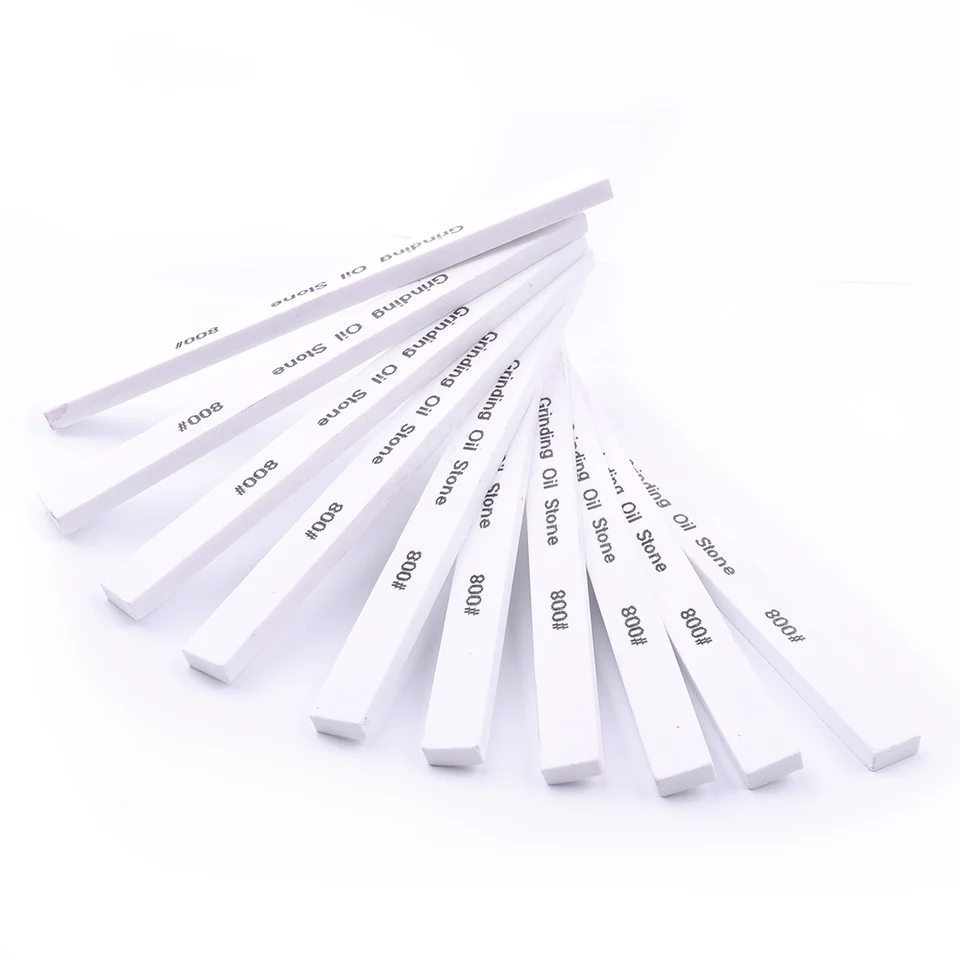 10ks Grit 800 Mini White Corundum Stone Stone Whetstone Oilstone 150x12x6mm zaostrený kameň na leštenie a brúsenie karbidu