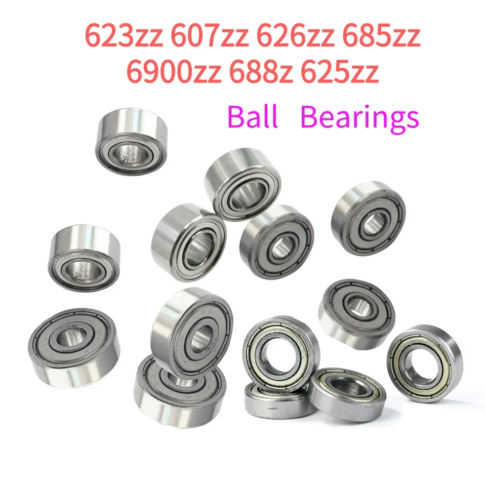 10ks guľôčkové ložiská 623ZZ 607ZZ 626ZZ 685ZZ 6900ZZ 688Z 625ZZ Double Shielded Miniature Deep Groove Skateboard Ballings Ballings