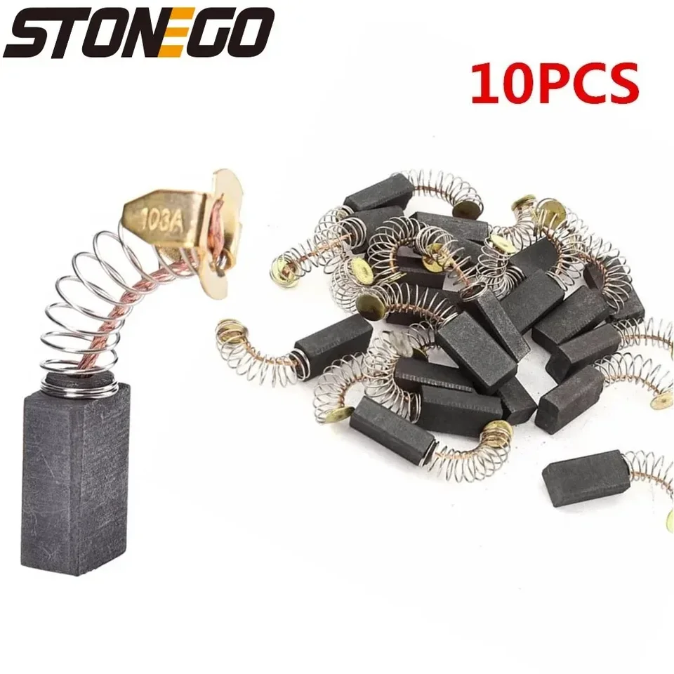10ks Hot Sale Mini uhlíkové kefy Náhradné diely Vŕtačka Bit Elektrický mlynček Výmena dielov pre elektrické otočné náradie