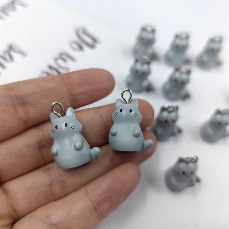 10ks japonské kúzla šteniat mačiek pre šperky na výrobu živicových zvierat prívesok DIY náušnice Kľúčenky na kľúče puzdro remeslá C1511