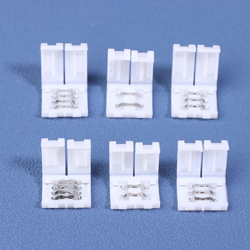 10ks konektor LED pásma LED diódy 8 mm 10 mm 2pin 3pin 4pin 3528 5050 RGB s jednou farebnou spájkovacou doskou PCB Drôt bez zváracieho konektorov