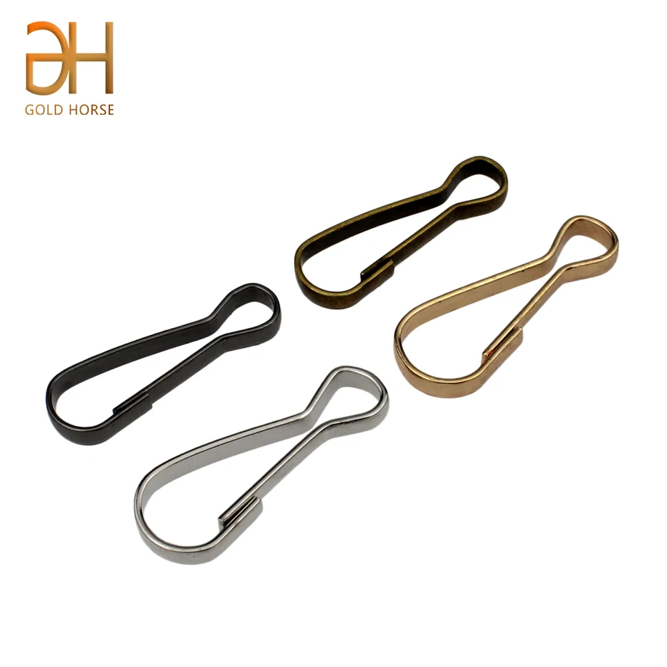 10ks kovové kabelky zips ťahanie Snap Spring Hooks Paracord Lanyards Lariat Telefónna karta ID držiak odznaku