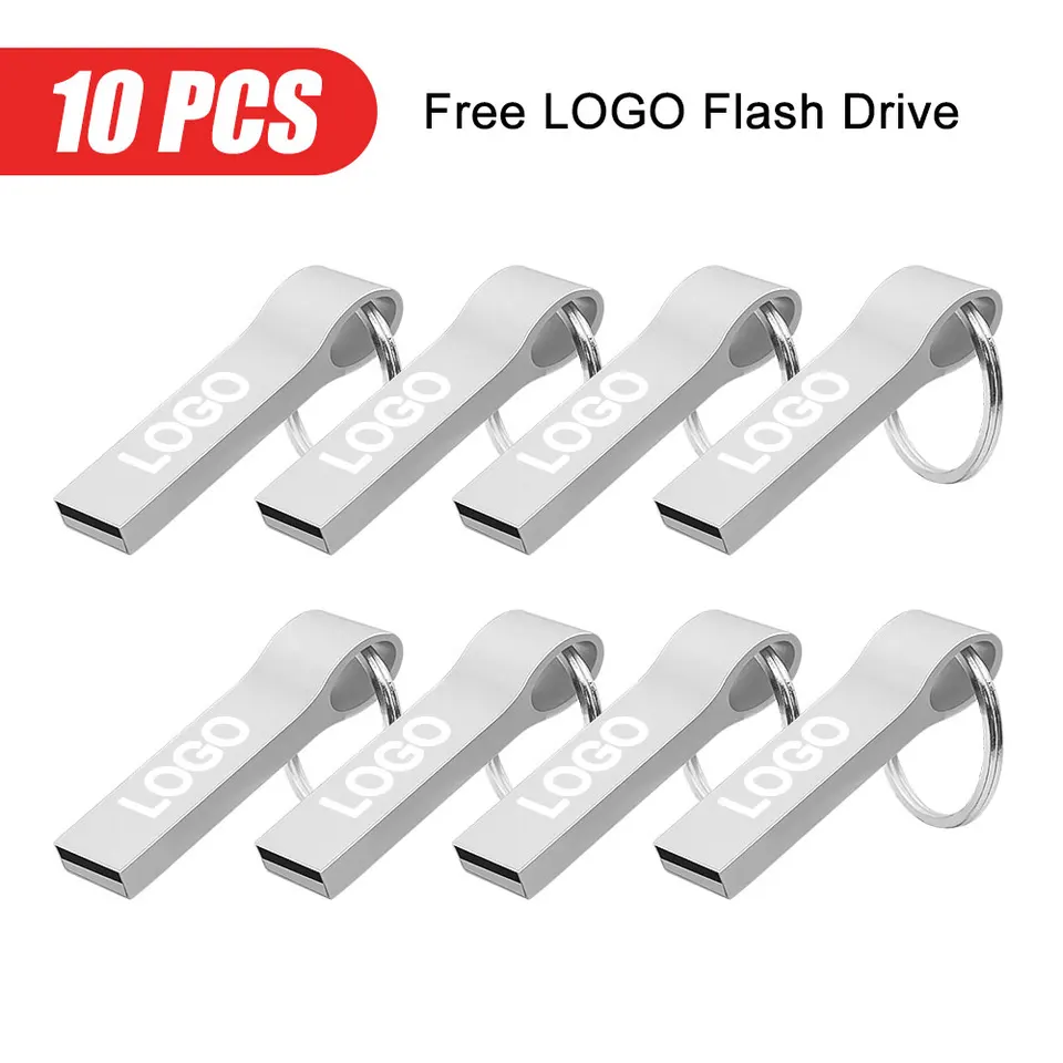 10ks kovové pero Drive 64 GB USB Flash Drive 32g Pendrive 2.0 USB Stick 16 GB zadarmo logo pamäťová palica Skutočná kapacita Flash tyčinka