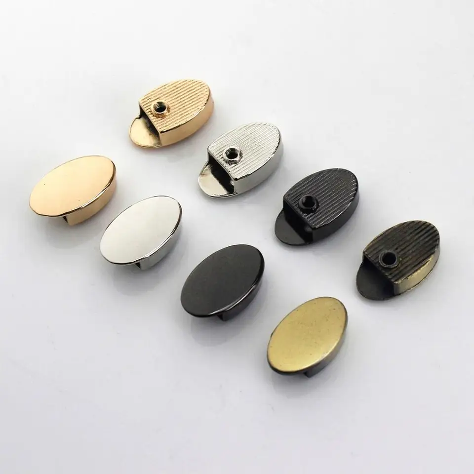 10ks kovové zátka Zipper Zipper Tail Clip Stop Tail Hlava so skrutkou DIY vrecko Koža Hardware Restačné remeslo 12x20mm