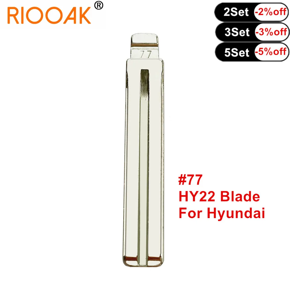 10ks kovový nezrezaný flip kd diaľkový kľúče kľúča čepeľ #77 Hy22 Blade pre Hyundai IX35 Kia Soranto K5 Toyota Reiz