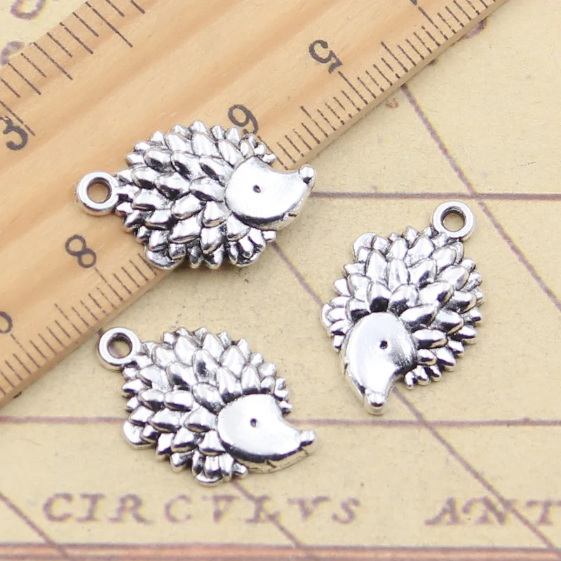 10ks kúzla zvierat Hedgehog Hedgepig 22x14mm Tibetan Strieborná farba prívesky starožitné šperky výroby kutilských remesiel