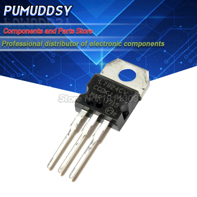10ks L7824CV L7824 7824 regulátor napätia IC +24 volts 1,5 amp ic