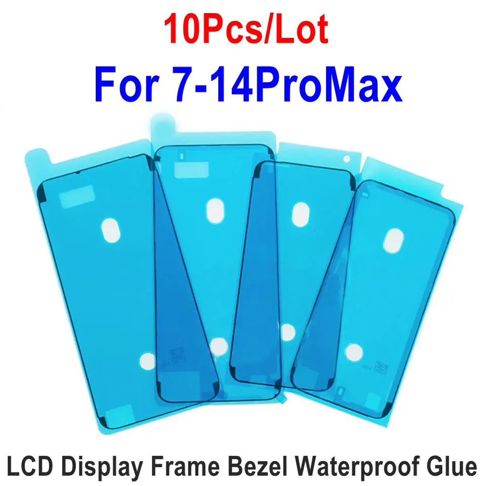 10ks LCD displeja rámový rámec rámec vodotesnej tesnenia lepidla lepidla pre iPhone 7 8 plus xs xr 11 12 13 14 Pro Max Mini