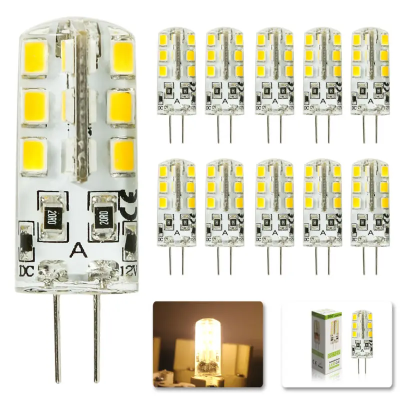 10ks/LED LED G4 2835 SMD 3W AC DC 12V 220V G4 24LED LAMP Halogénová lampa G4 LED LED 12V LED žiarovky LIMP Záruka 2y osvetľovacie reflektor