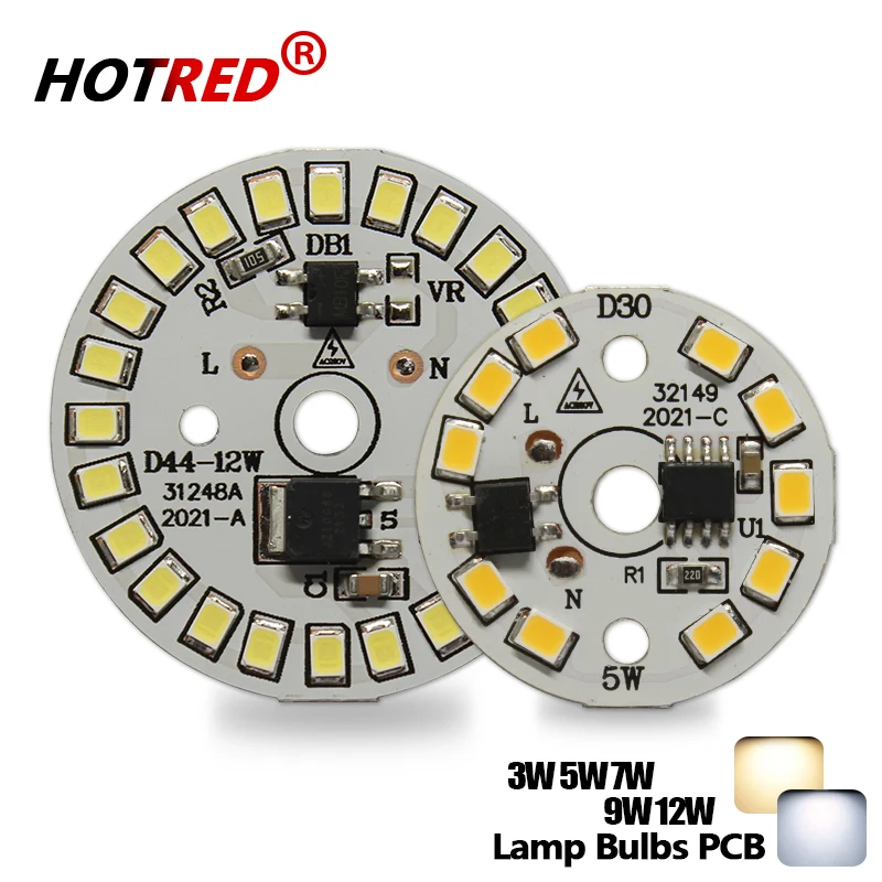 10ks LED čip AC 220V-240V 3W 5W 7W 9W 12W SMD 2835 Integrovaný zdroj svetla ovládača IC pre hliníkovú dosku bez vodiča bez vodiča