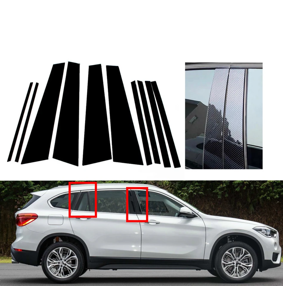 10ks lesk Čierny stĺp stĺpiky vhodné pre BMW x1 F48 2016 2017 2018 2019 2020 2021 2022