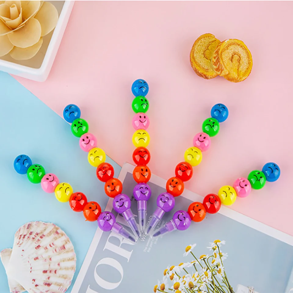 10ks Lollipop Building Block Crayon/ceruzka Graffiti pero pre deti narodeninové oslavy laskavosti Študent späť do školských darčekov