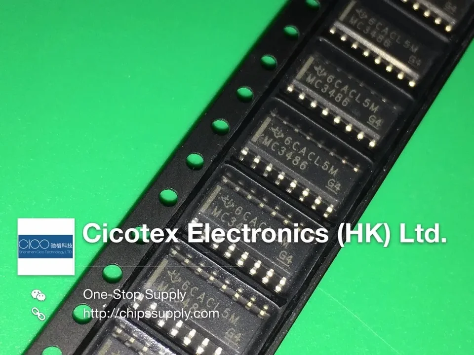 10ks/lot mc3486drg4 3486 SOP16 IC Quad Diff Line RCVR 16-SOIC