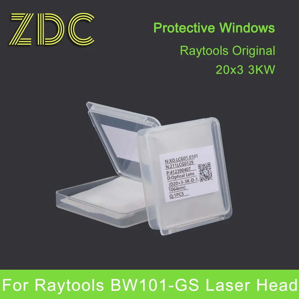 10ks/lot raytools Originálny laserový ochranný objektív/Windows 20x3mm 3KW 211LCG0129 pre Raytools Ospri Qilin HW970 Zváracia hlava