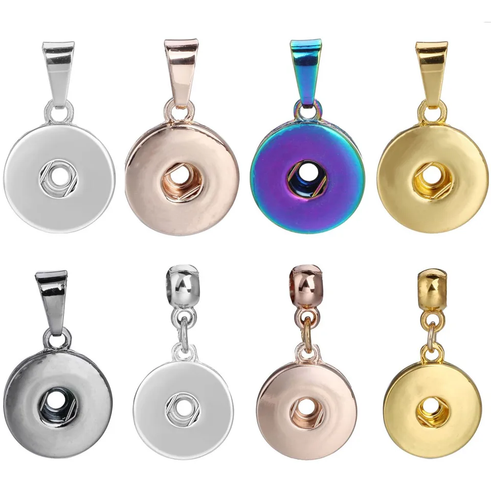 10ks/lot zameniteľné kúzlo 18 mm gombíky Snap Pendant for DIY Snap náhrdelnícky nálezy šperkov