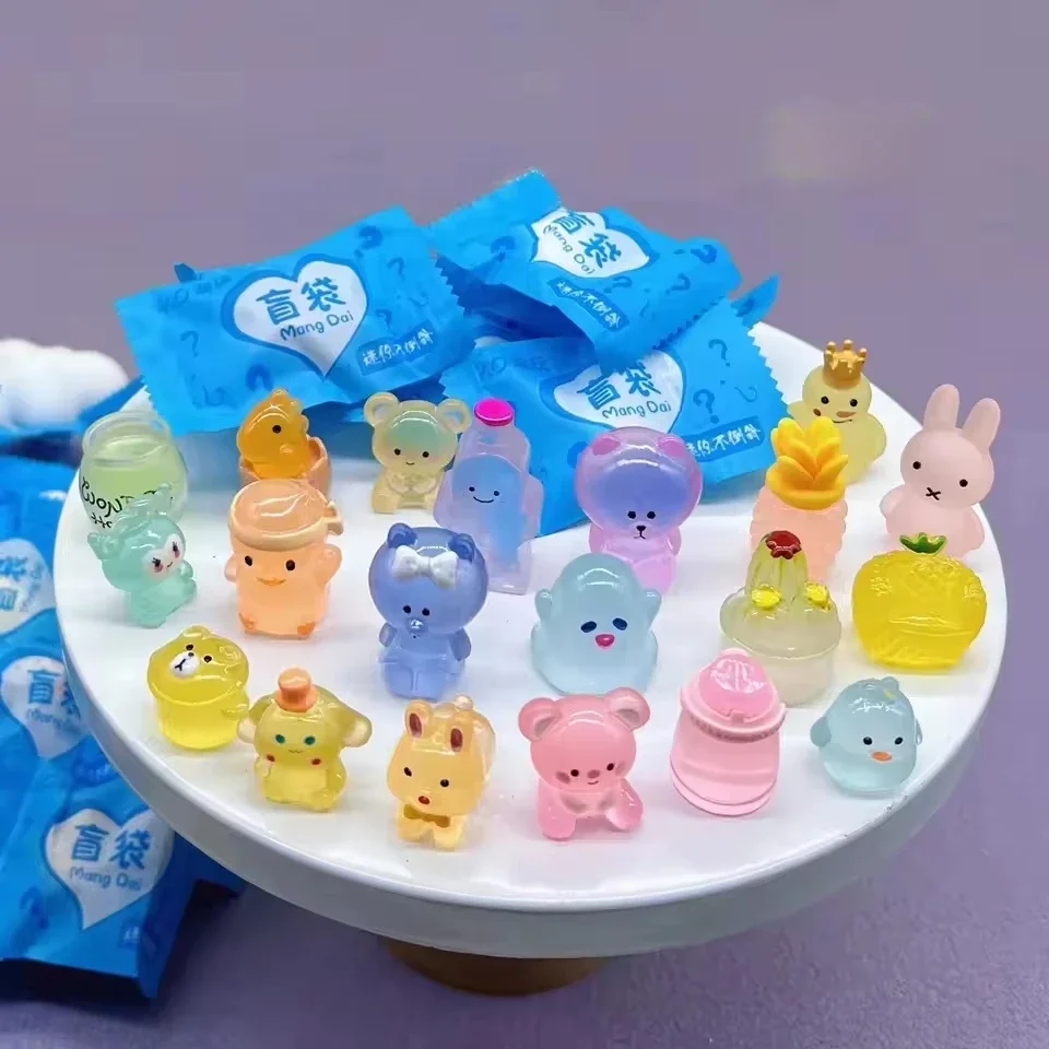 10ks Luminous Animal Blind Bag Cute Simulation Animal Model Mini Blind Box Hračky pre deti Darčeky prekvapenie slepá taška náhodne