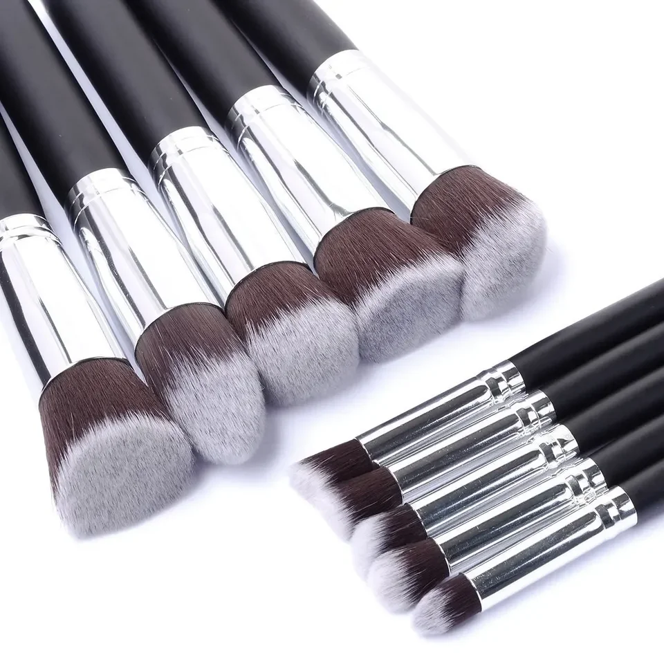 10ks Luxusné make -up kefy súpravy Nadácia práškovú červenajúca očná skala korektor pery kefka kozmetika kozmetika maquiagem kozmetické nástroje