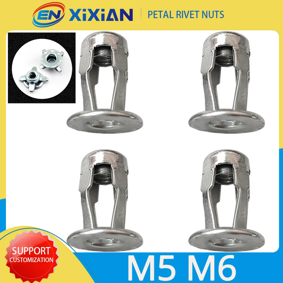 10ks M5 M6 Pcezvety Nuts Nut Lock Set Black Oceľ Riveter Duté železné spona Fixná doska Orechy Kovová nitovacia svorka pre licenciu automobilu
