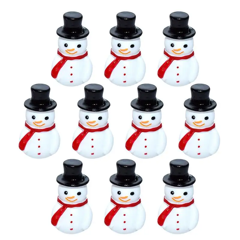 10ks malá živicia vianočná dekorácia Santa Claus Snowman Tree Model Model DIY záhradné figúrky domáce globálne ozdoby