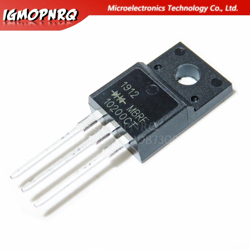 10ks MBRF10200CT 10200CT MBRF10200 Schottky & Rectifiers 10a 200vrrm 110a 0,91VF TO-220F Nový originálny