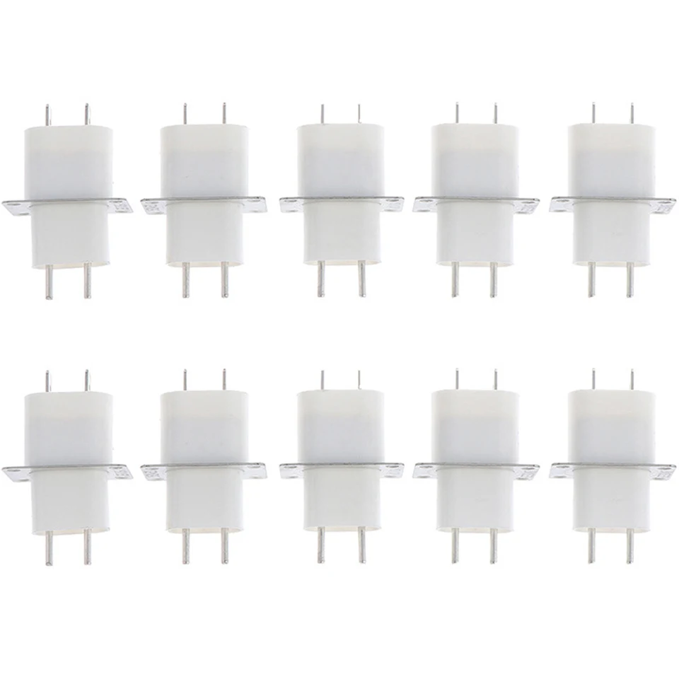 10ks Mikrovlnná rúra Magnetron Socket Pin Pin Filment Socket Electronic Magnetron Pin má prenikajúci kondenzátor