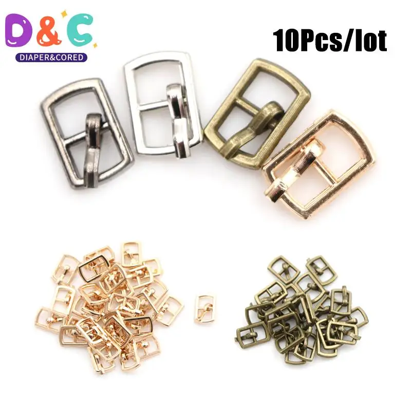 10ks mini kovové tlačidlá pre bábiky 4,5 mm spona na opasok Tri-Glide pre DIY Doll Bucks topánky oblečenie ručne vyrábané oblečenie šijacie príslušenstvo