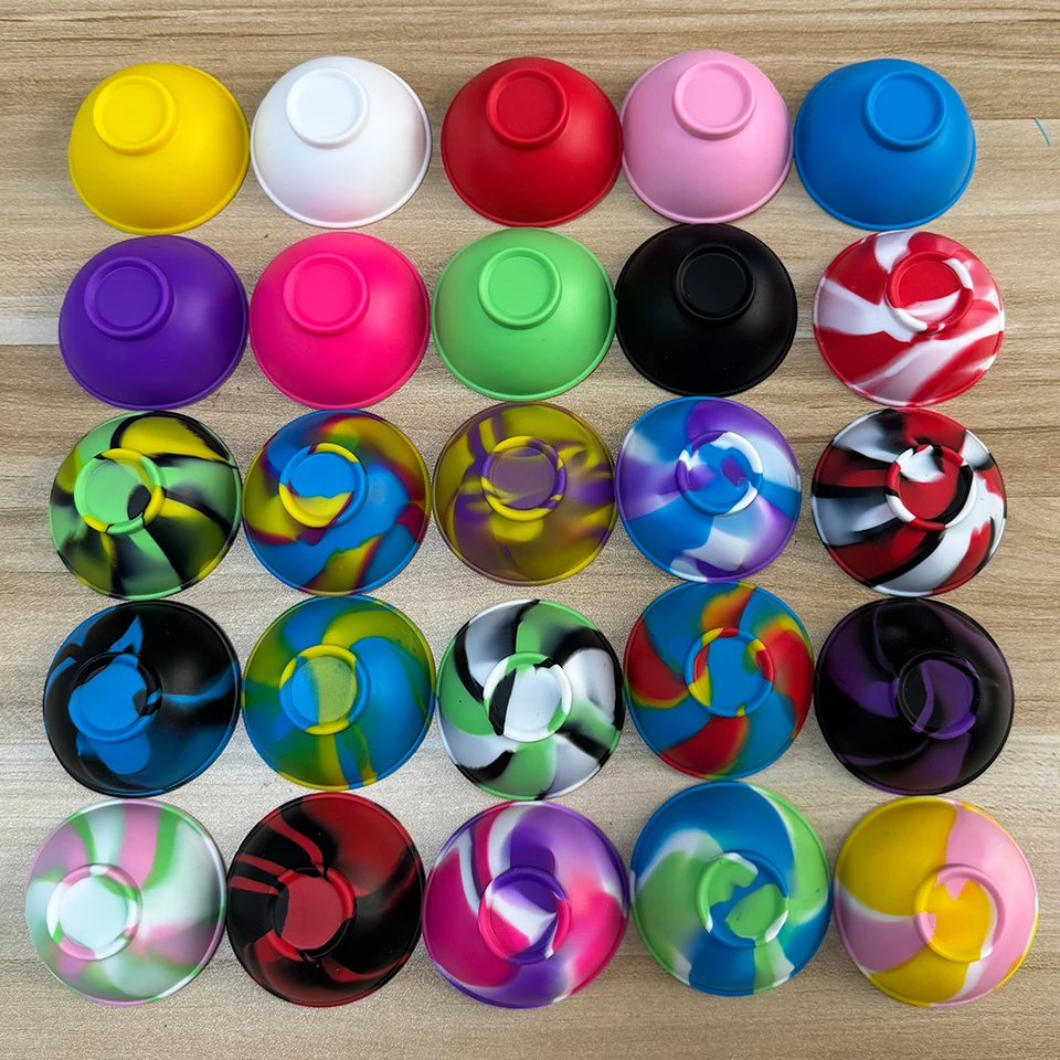 10ks Mini misa 67 mm kuchynská úložná skrinka Silikónová misa nádoba Jar Tobacco Herb fajčiarske príslušenstvo Dymový nástroj pre mlynček