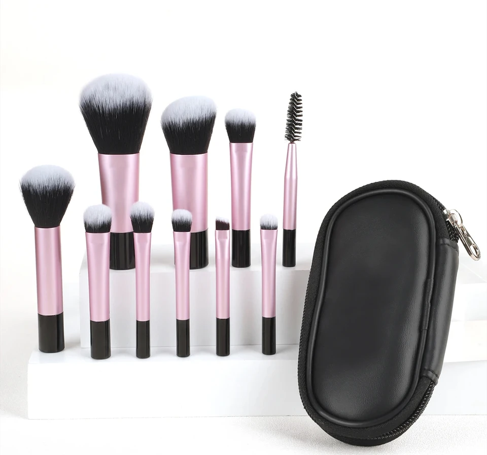 10ks Mini rt make -up kefka sada práškových očných tieňov Nadácia Blush Blender Concealer Beauty -up Tools Brush Profesionálny nový