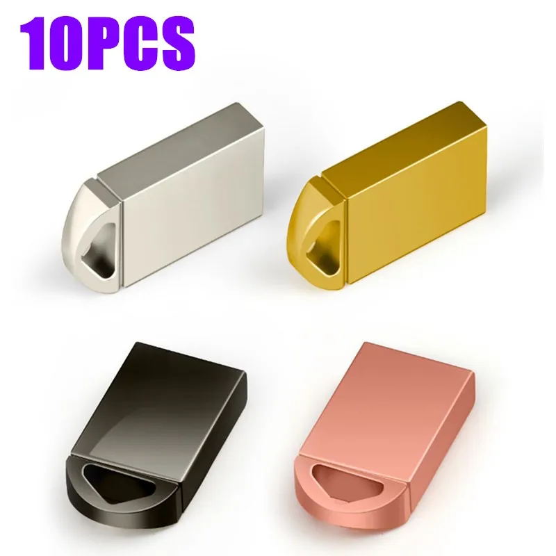 10ks Mini USB Flash Drive Pendrive 32GB 64 GB Pen Drive U Stick U Disk USB Stick 4 GB 8 GB 16 GB Memory Stick Free Custom Logo