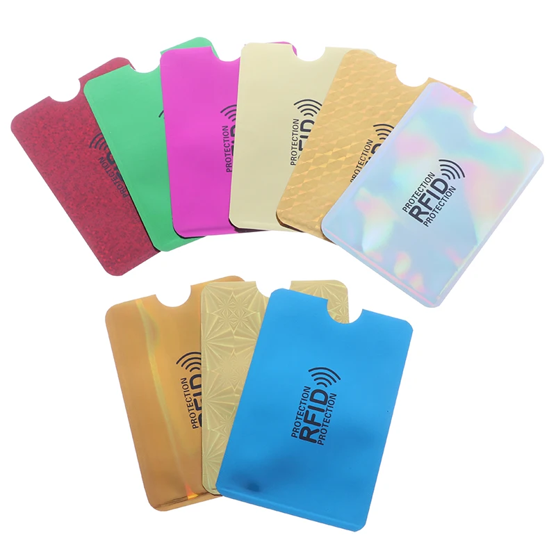 10ks Mixed RFID Bank Card Case Ochrana Shielding NFC Držiteľ karty proti krádeži