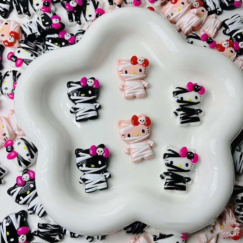 10ks múmia Hello Kitty Halloween telefón puzdro na živicu Karika