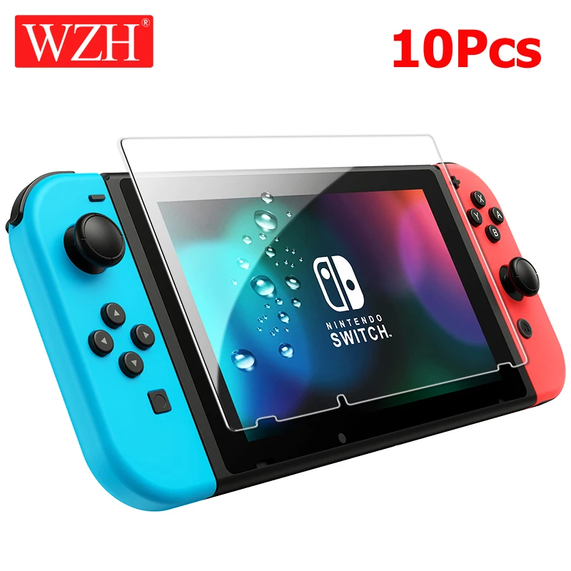 10ks na celú obrazovku Protect pre Nintendo Switch Ochranné temperované sklo pre Nintend Switch Lite NS OLED Glass Film Protection