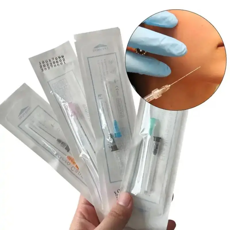 10ks na jednorazový tupý špičkový kanyla tupý jemný mikropodelový piercing ihly kanyla pre injekciu injekčného injekcie hyaluronic