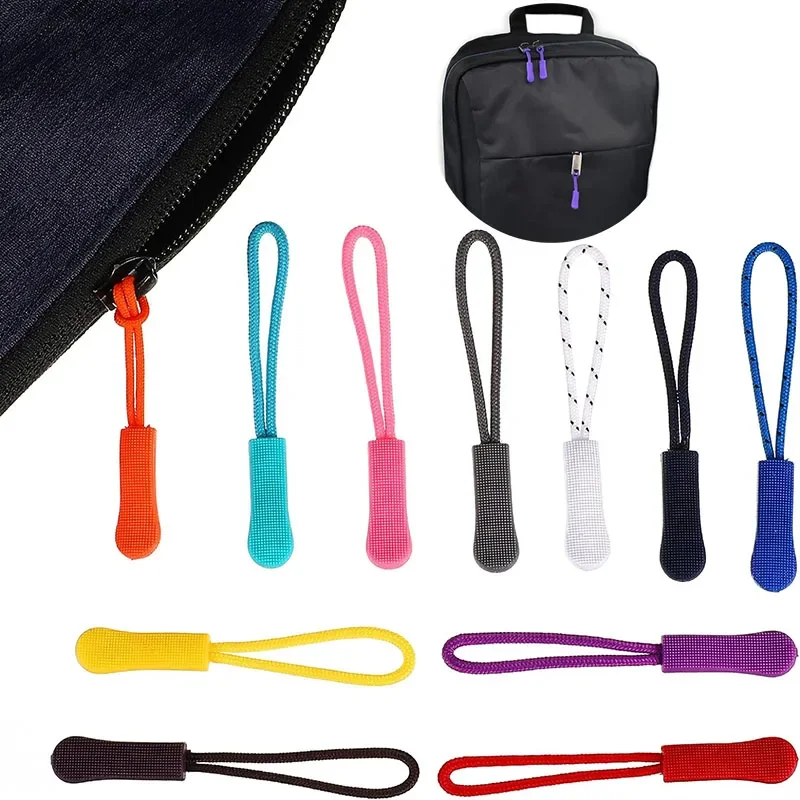 10ks na zips Pull Pull Prupler Fit Tag Tag Výmena sponky zlomený sponač Zips vrecká kufra stan batohu zips